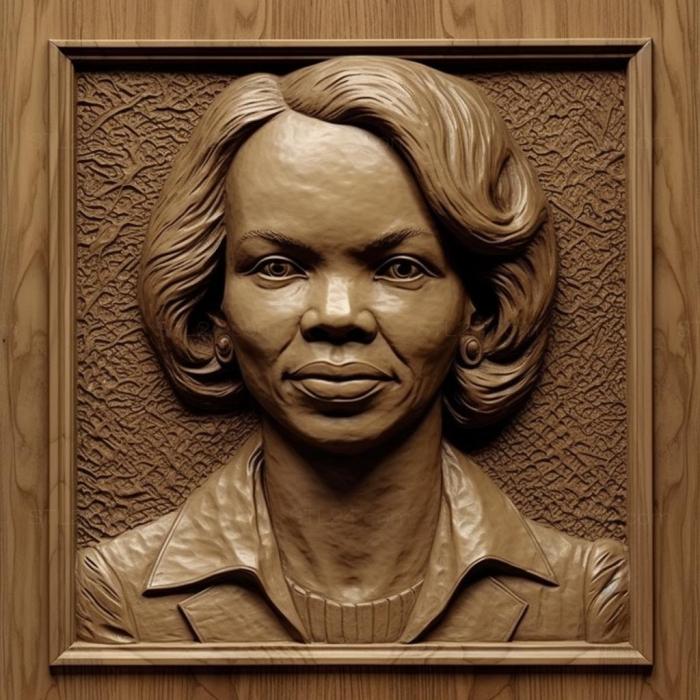 Famous (Condoleezza Rice 1, 3DFMS_8840) 3D models for cnc